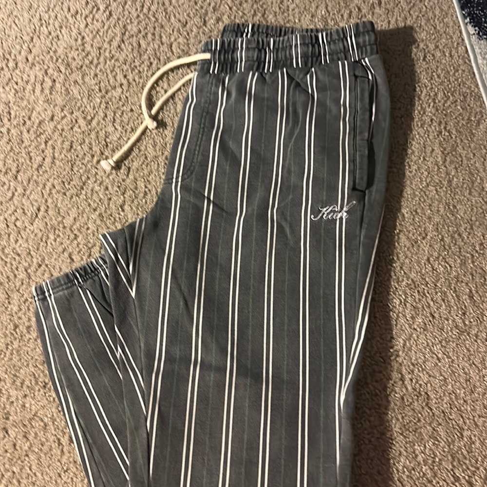 KITH Men’s Sweatpants Pants Joggers Striped XL Green Vintage Streetwear